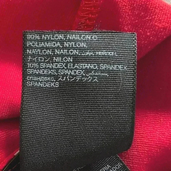 Vintage Bebe Womens Med Peplum Ruffle Stretch Mini Skirt Red Party Work Casual - Picture 5 of 5